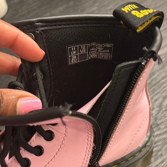 Pink Patent Leather Women's Boots - Picture 6 of 7